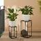 Glitzhome® Black Metal Wire Rectangular Nesting Planter Stand Set